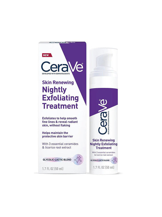 CeraVe Skin Renewing Nightly Exfoliating Treatment Glycolic Lactic Blend 50ml