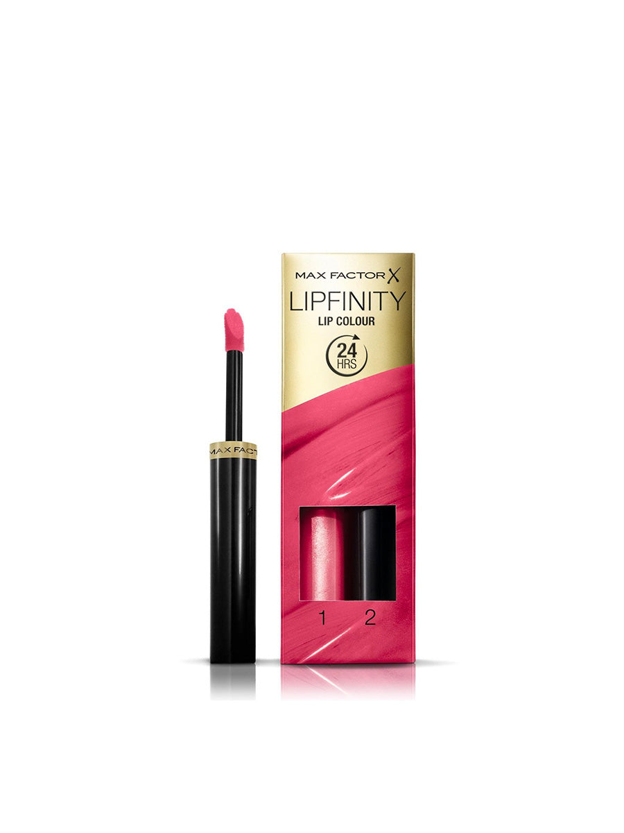 Max Factor Lipfinity Lip Colour Lipstick 2Step Long Lasting - 024 Stay Cheerful 2.3 ml + 1.9 G