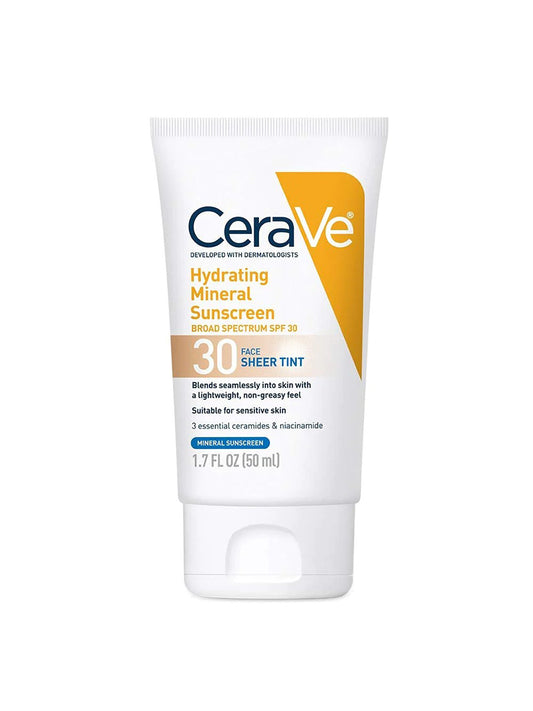 CeraVe Hydrating Mineral Sunscreen Spf 30 Face Sheer Tint