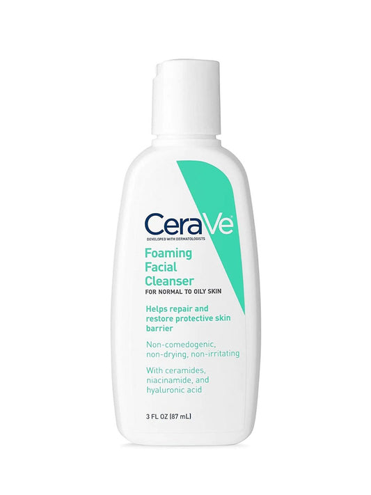 CeraVe Foaming Facial Cleanser Travel Size Face Wash Normal To Oily Skin